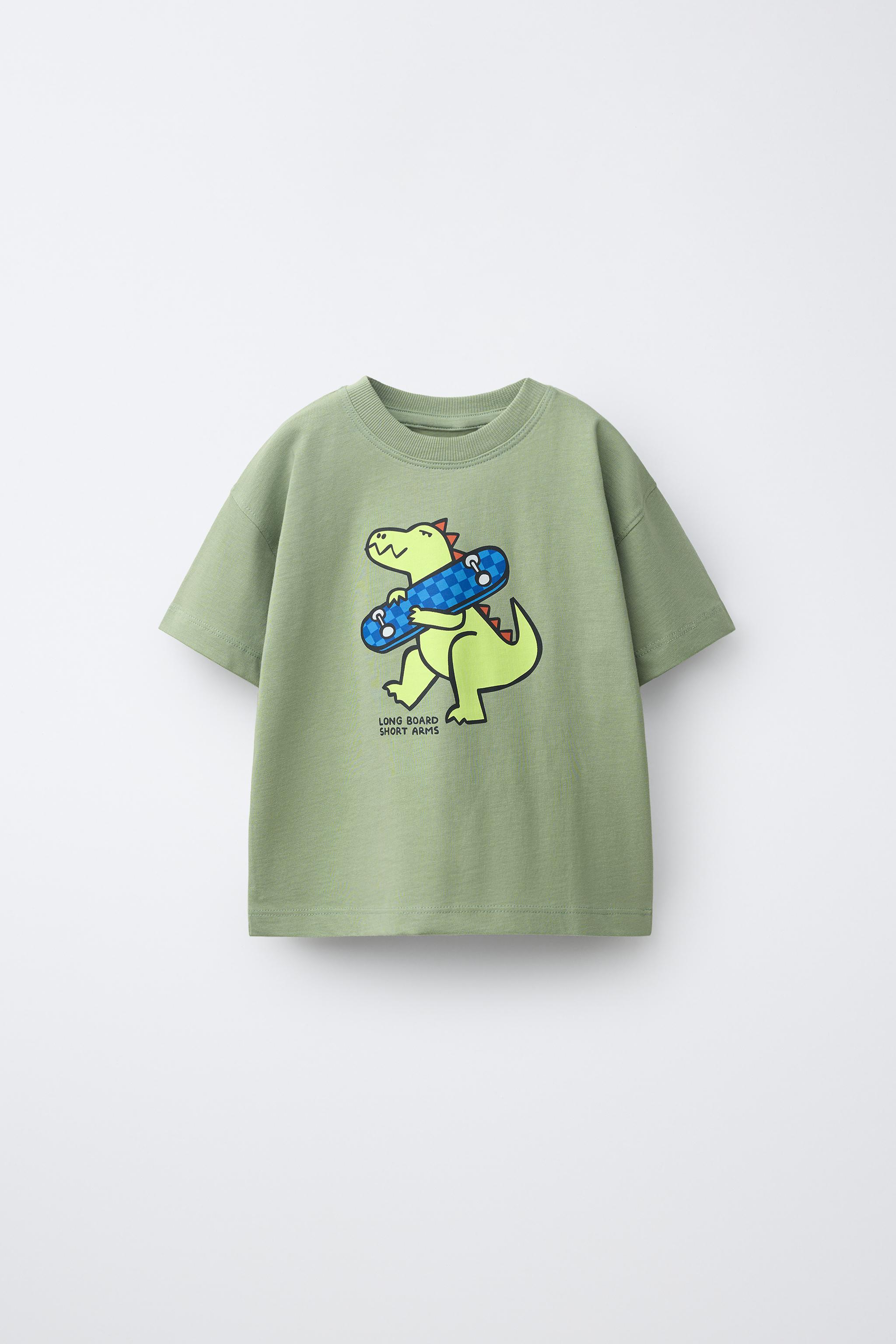 ANIMAL PRINT T-SHIRT — Light khaki
