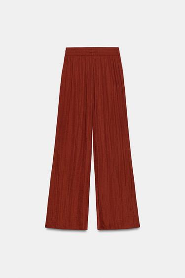 PANTALON FLUIDE LARGE - Terracota de Zara - Image 3