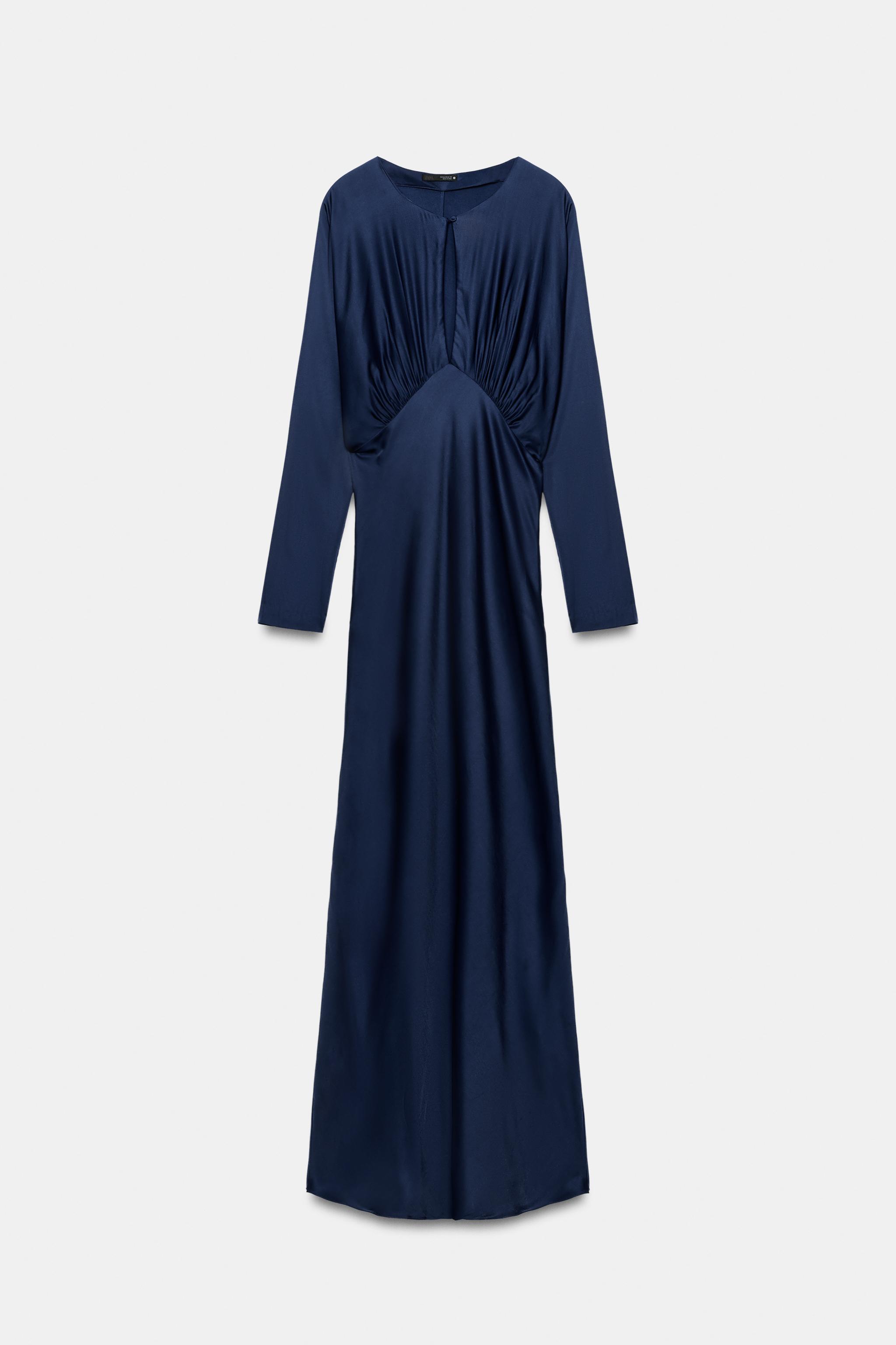 Женские платья Zara ZW COLLECTION SATIN EFFECT MAXI DRESS — фото 7