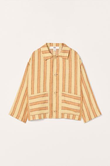 СМУГАСТА СОРОЧКА ЗІ 100% ЛЬОНУ LIMITED EDITION - 089 Zara