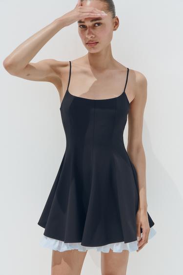 ROBE COURTE BAS COORDONNÉ - Bleu marine foncé de Zara - Image 1