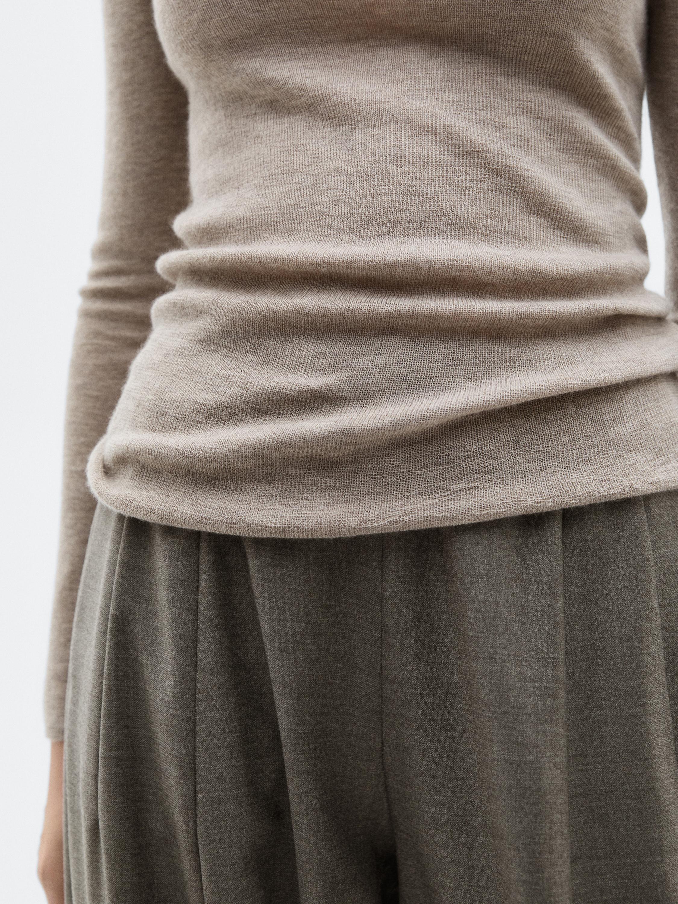 Knit 100% cashmere high neck sweater - LIMITED