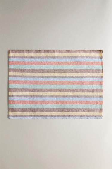 COLOURED STRIPE PLACEMAT (PACK OF 2) - Butter by Zara - Image 0