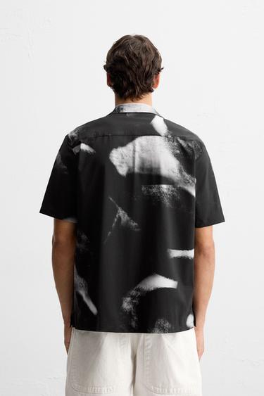 ABSTRACT PRINT STRETCH SHIRT - Black by Zara - Image 2