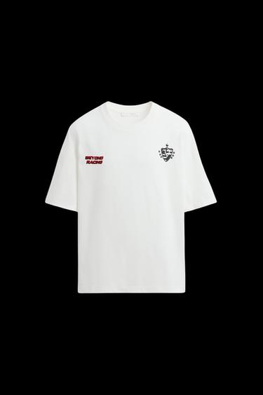 RACING PRINT T-SHIRT - White by Zara - Image 0