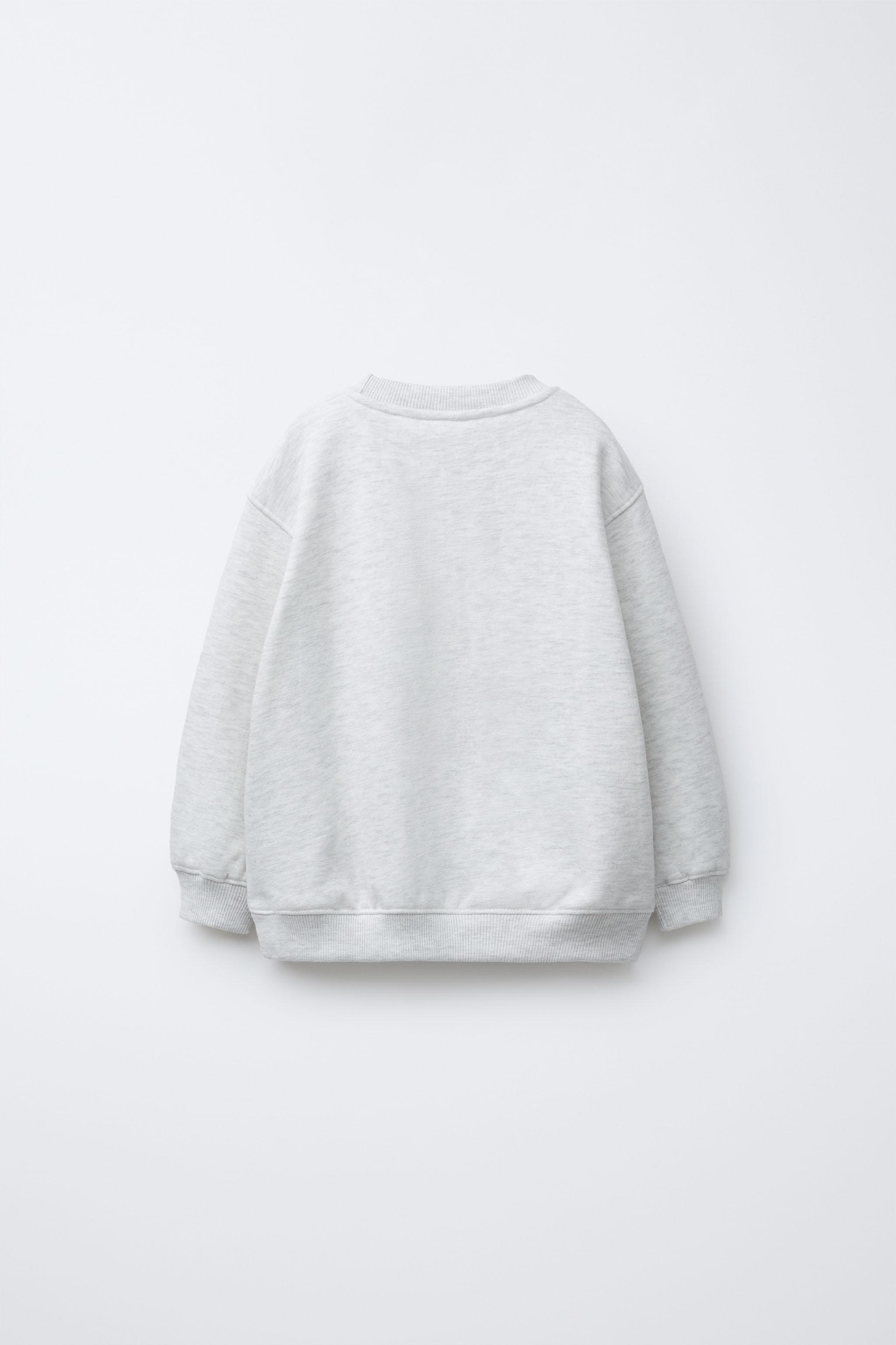 トップス Cotton lace heart sweatshirt (gray) BASIC HEART SWEATSHIRT - Gray marl | ZARA United States