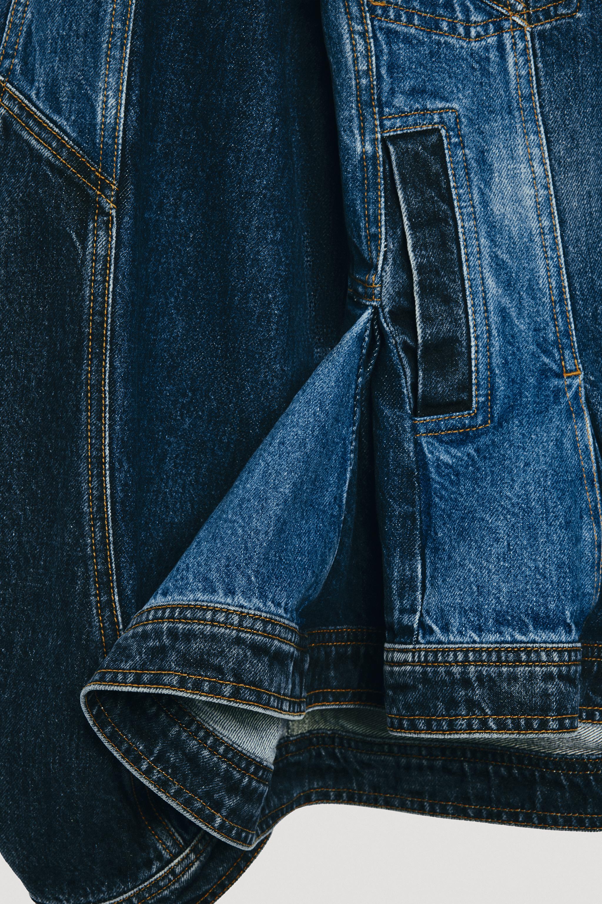 LIMITED EDITION PATCHWORK PEPLUM DENIM JACKET