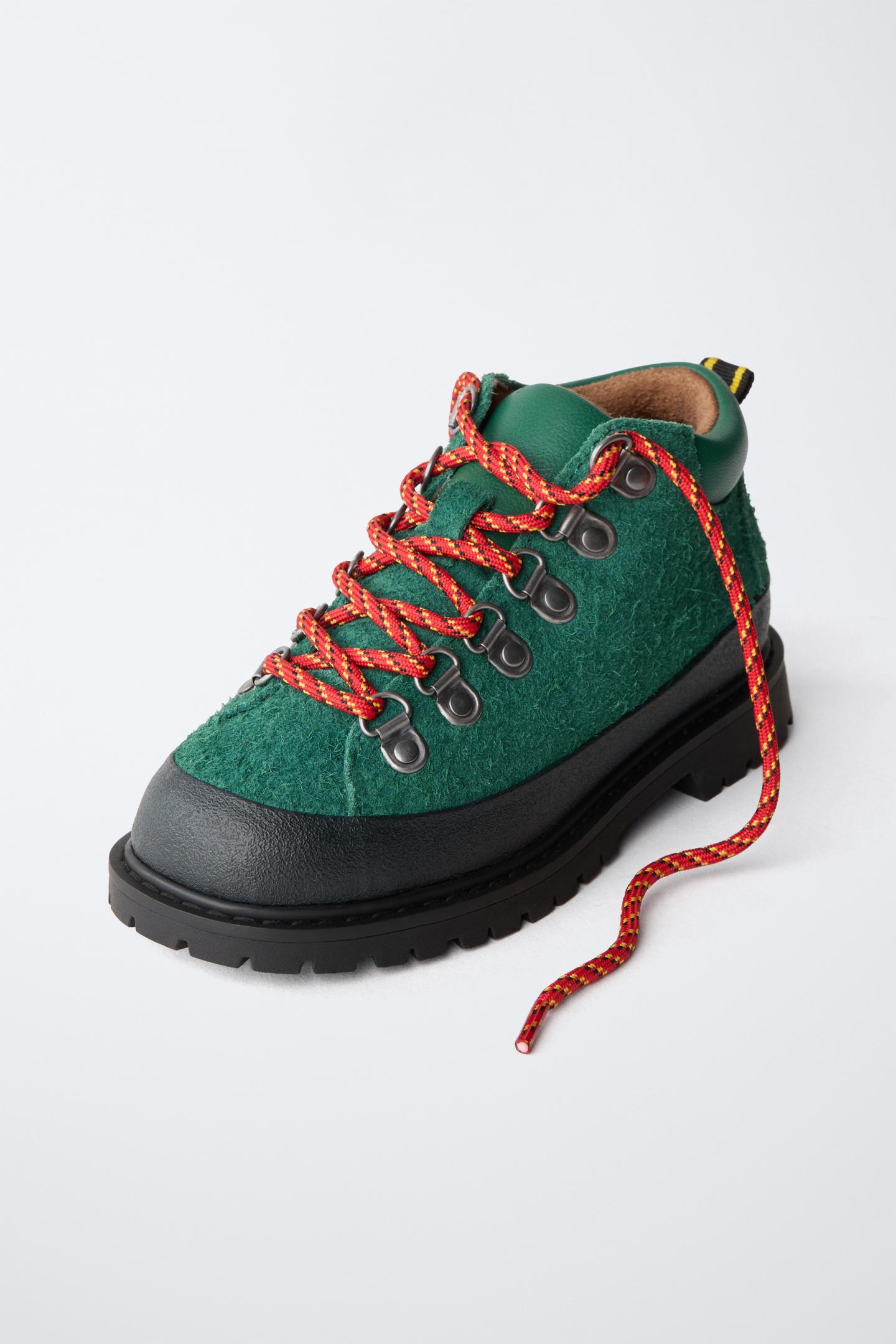 Детские кроссовки Zara Technical Sneaker, цвет: Зелёный — фото 3