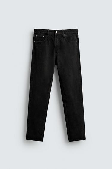 SLIM TAPERED FIT JEANS - Black by Zara