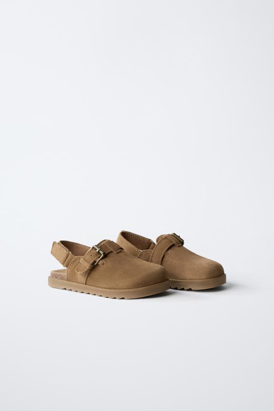 SABOTS EN CUIR - brun de Zara - Image 1