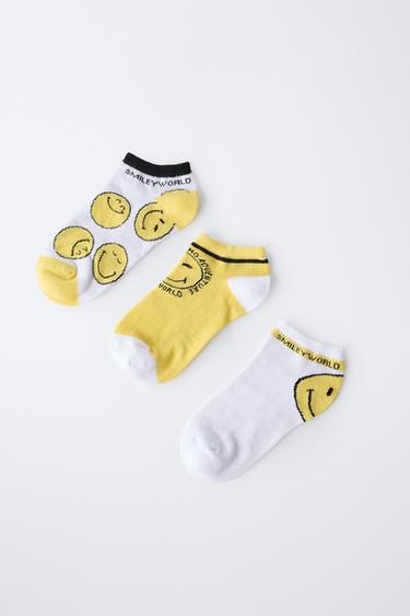 LOT DE TROIS PAIRES DE SOCQUETTES SMILEYWORLD ® - Jaune de Zara - Image 3