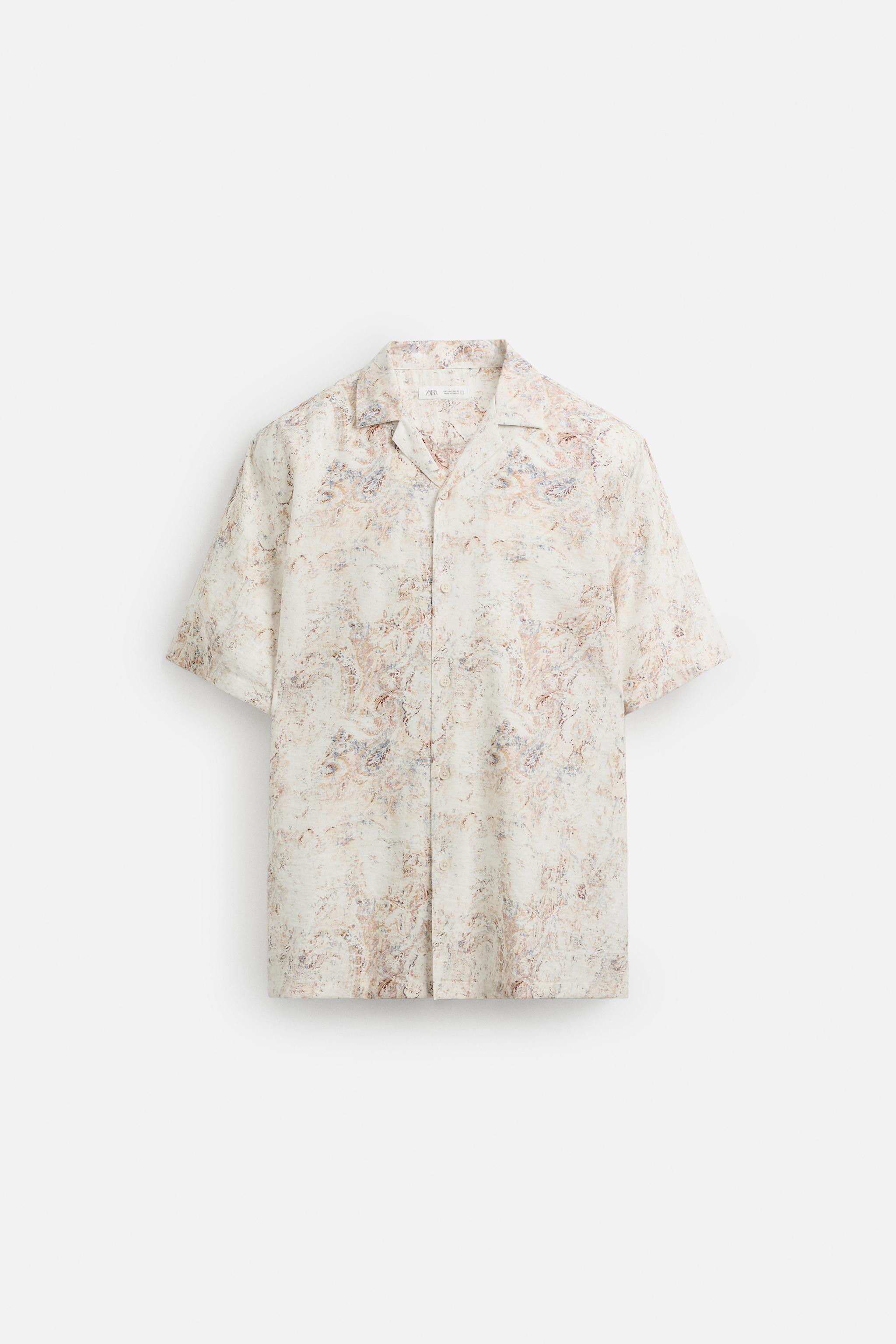 ZARA 完売品　LIMITED EDITION アブストラクト柄シャツ L ZARA 完売品 LIMITED EDITION アブストラクト柄シャツ L - メルカリ