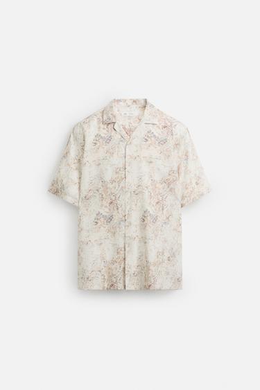 CHEMISE À IMPRIMÉ ABSTRAIT - Rouge de Zara - Image 6