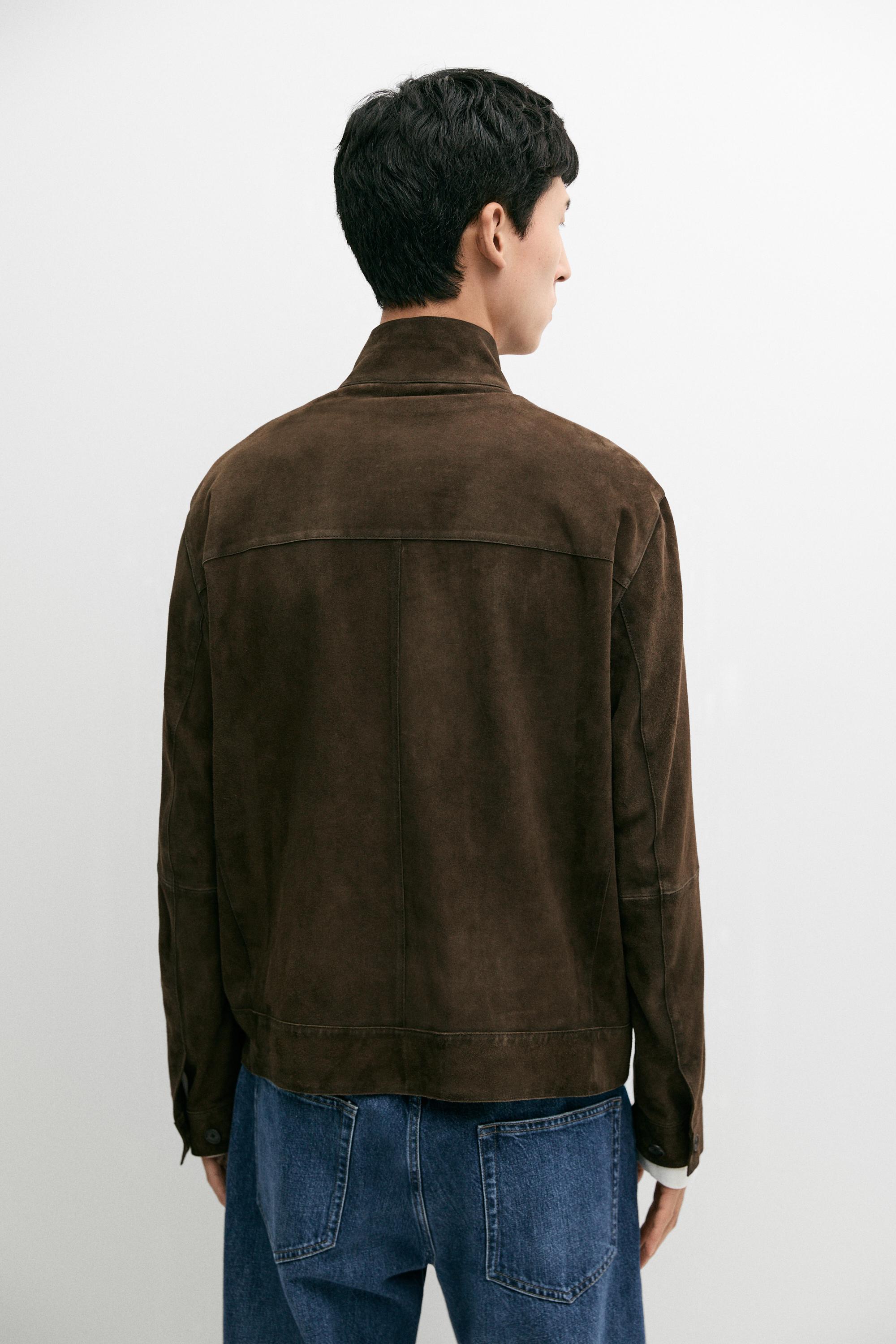 Suede leather jacket