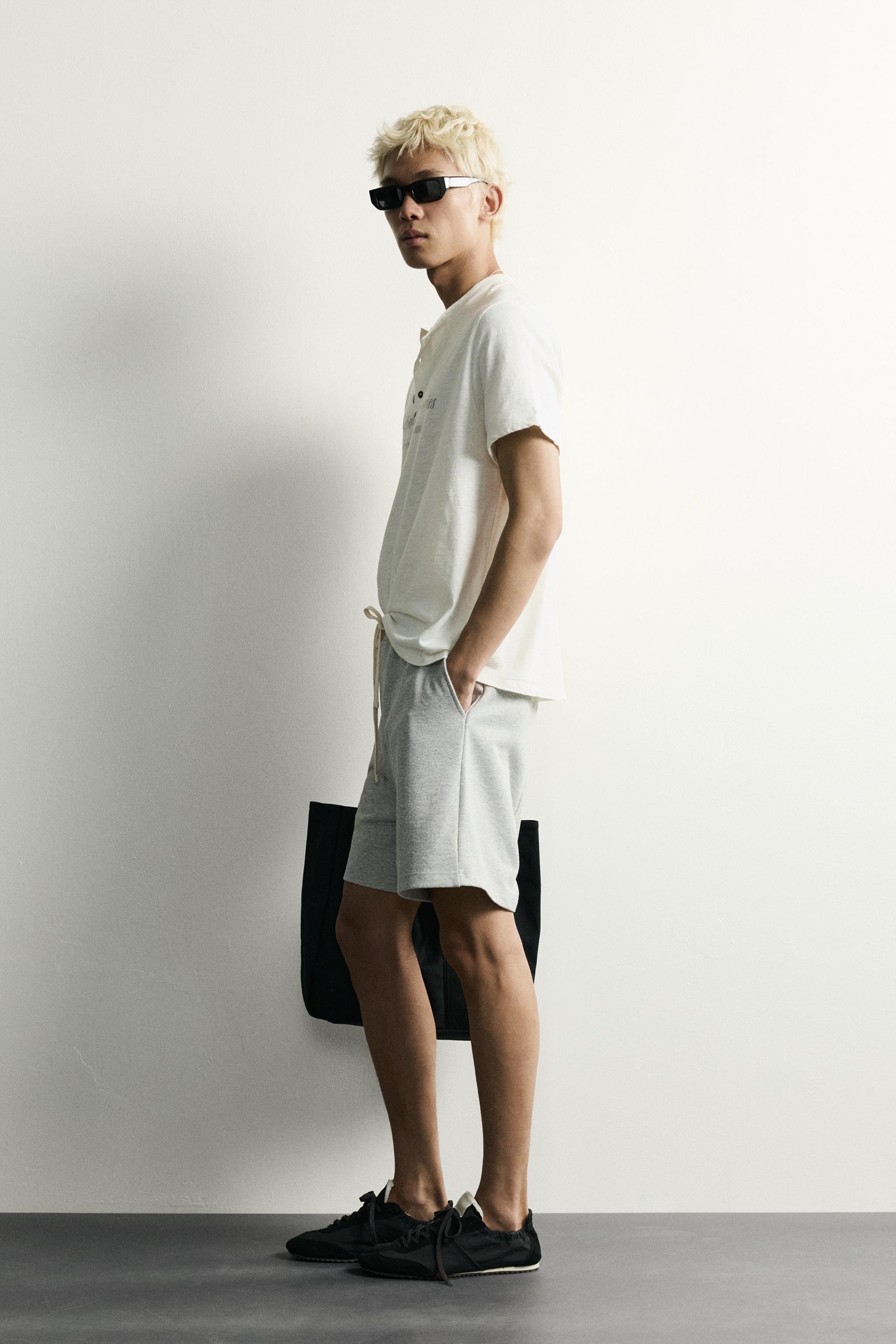 WASHED HENLEY T-SHIRT