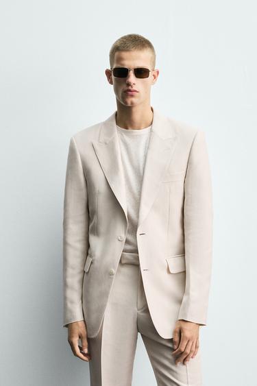 Zara SUIT BLAZER BOBBY GILLESPIE X ZARA - Ecru