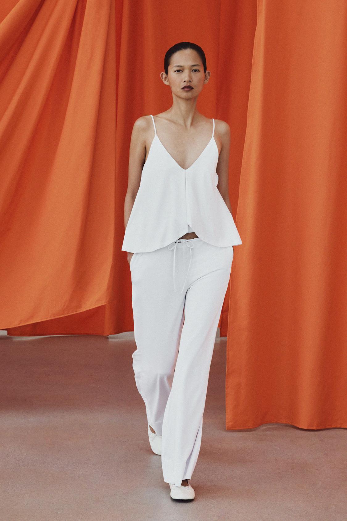 ZARA SUPIMA RUFFLED TOP