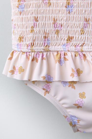 1-6 YEARS/ FLORAL PRINT SWIMSUIT WITH RUFFLES - Stone by Zara - Image 3