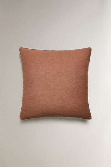 HOUSSE DE COUSSIN D'ÉDREDON EN VELOURS À CARREAUX - Rose de Zara - Image 1