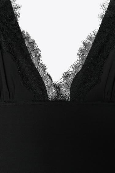 DRESS WITH MATCHING LACE - Black by Zara - Image 7