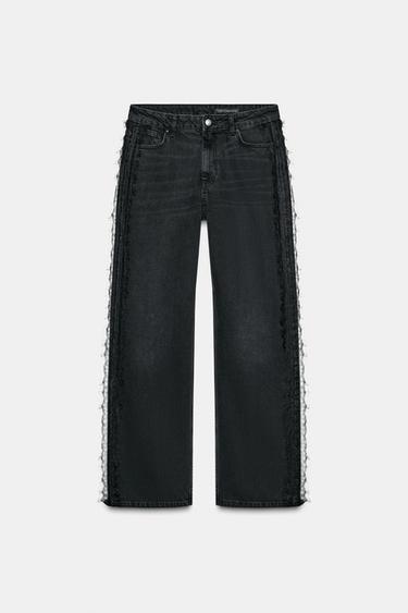 Zara Z1975 REGULAR FIT HIGH WAIST JEANS - Black