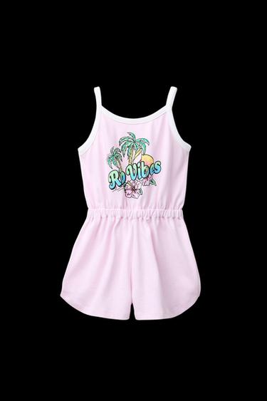 PRINTED SHORT JUMPSUIT - Pink by Zara - Image 0