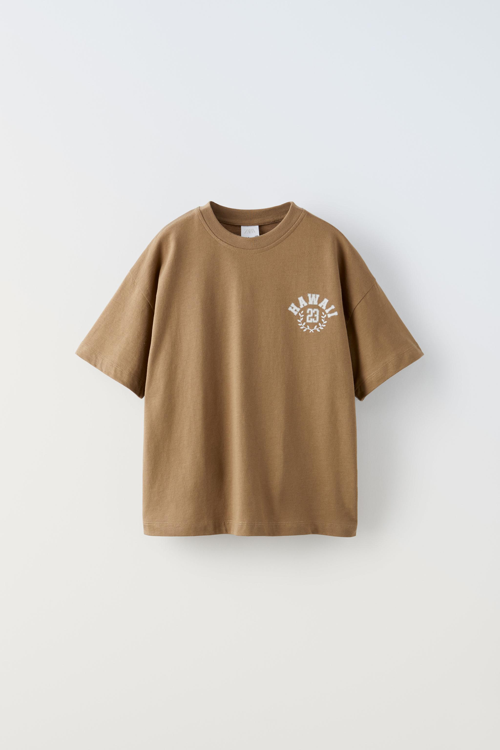 HAWAII SLOGAN T-SHIRT - Brown | ZARA Australia