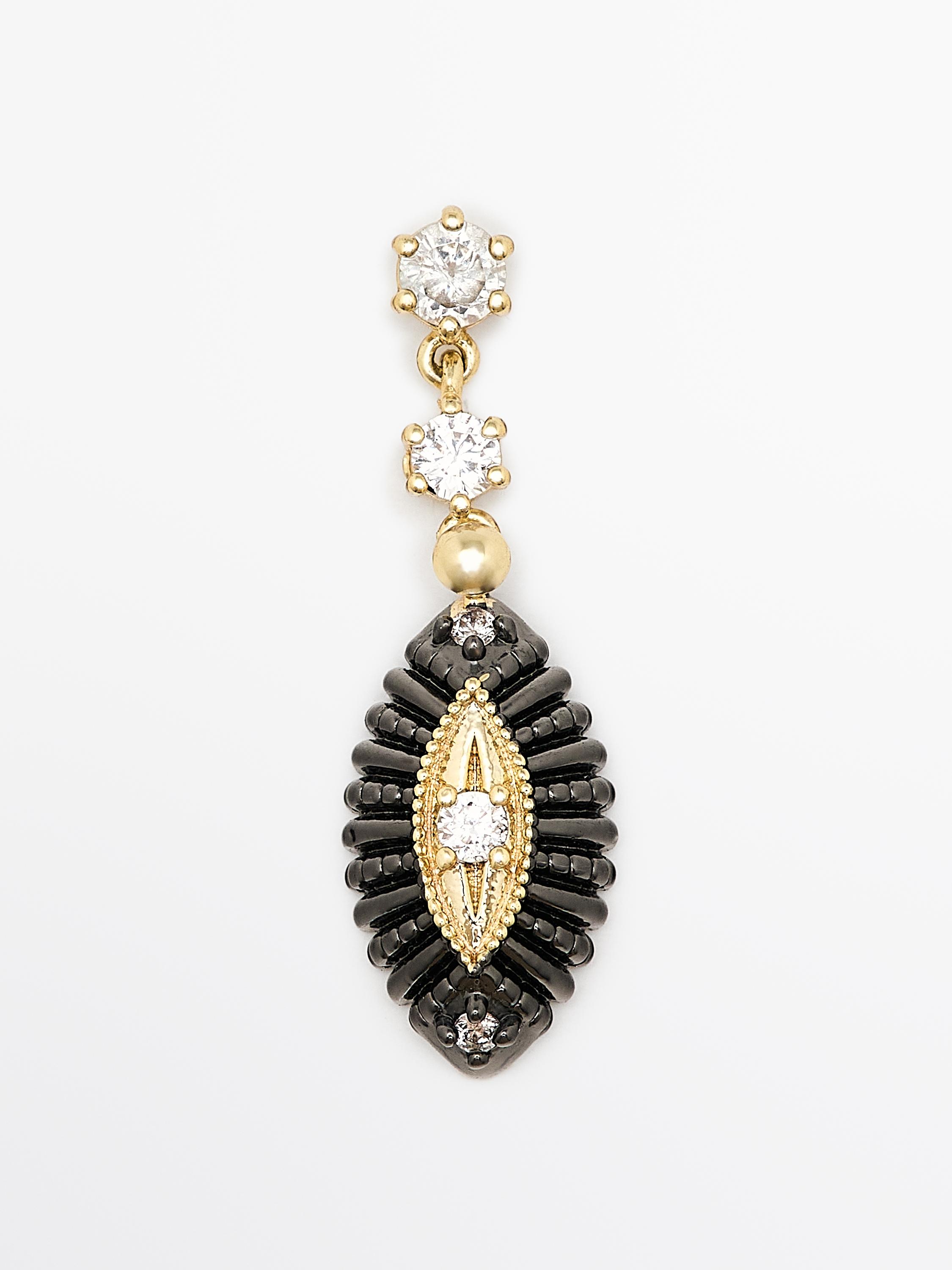 Boucles d'oreilles ornées de brillants