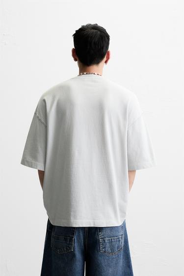 T-SHIRT STRUCTURE PIÈCE - Bleu clair de Zara - Image 2