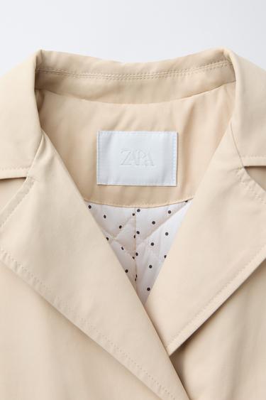 TRENCH MATELASSÉ À CEINTURE - Beige de Zara - Image 6