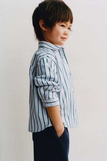 قميص مخطط - أزرق / أخضر by Zara