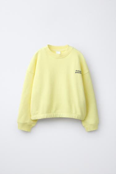 SLOGAN SWEATSHIRT AND BERMUDA SHORTS SET - Yellow by Zara - Image 1