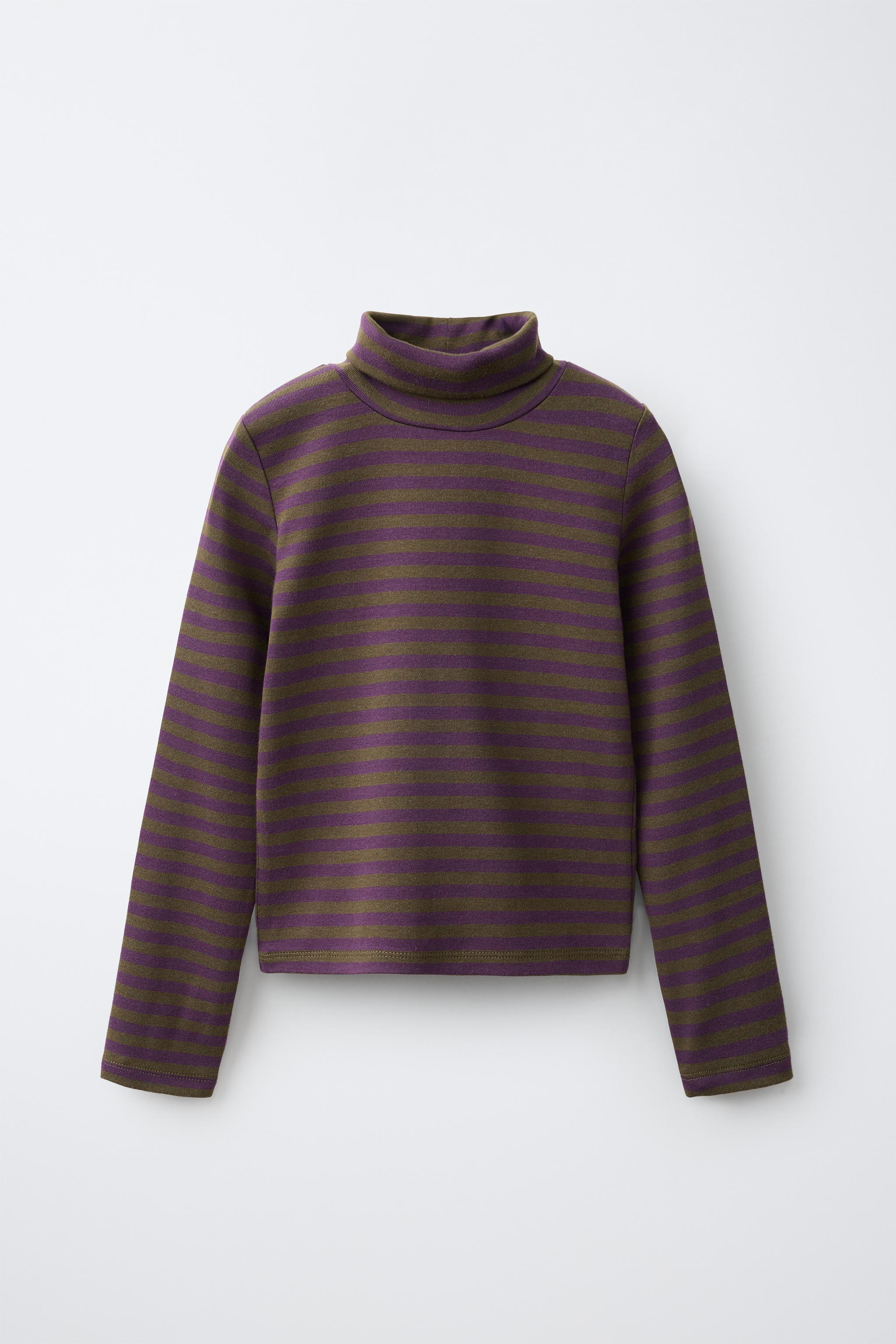 STRIPED TURTLENECK T-SHIRT