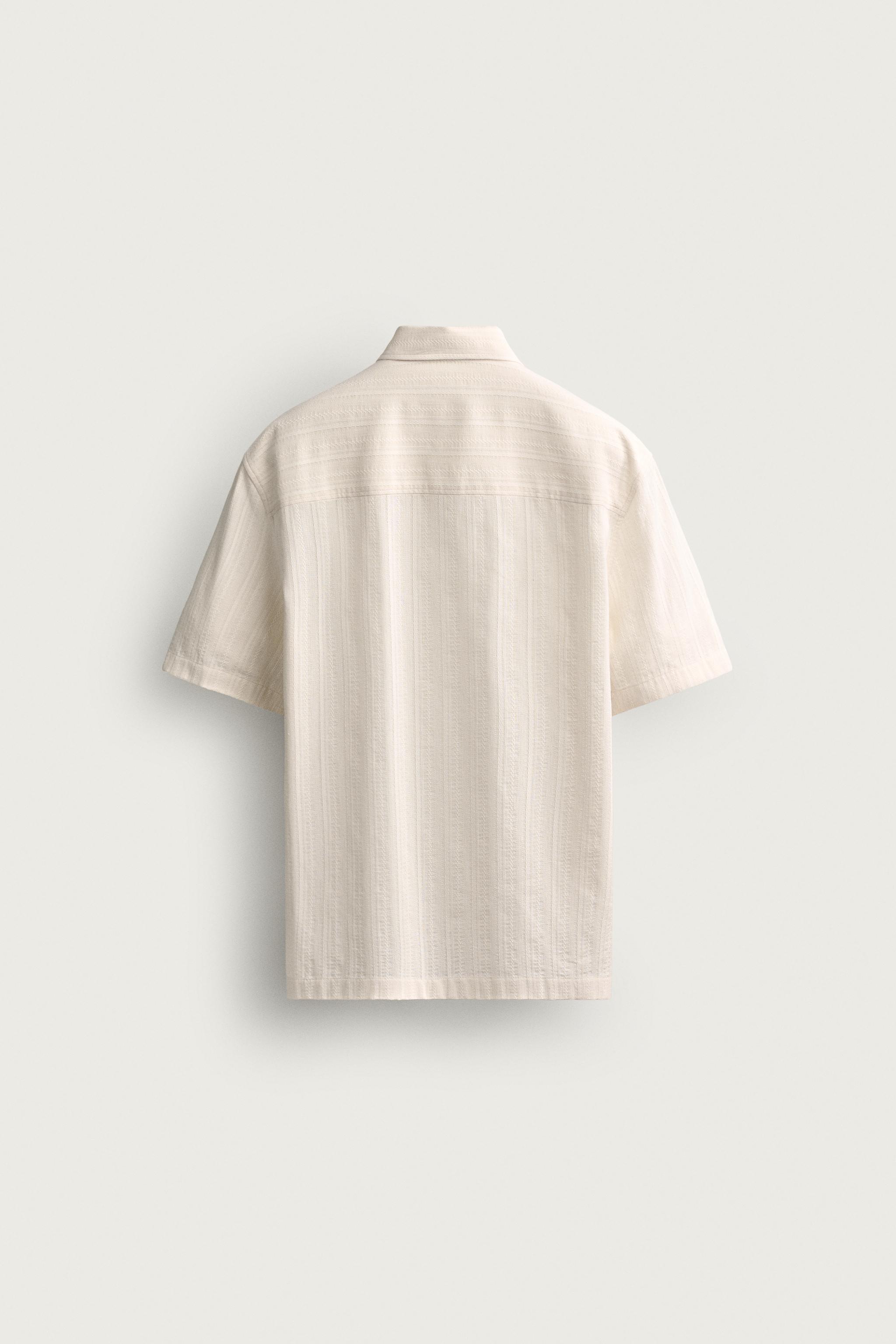 Мужские рубашки Zara REGULAR FIT JACQUARD POLO SHIRT — фото 9