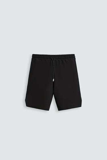 BERMUDA ESTRUCTURA INTERLOCK - Negro de Zara