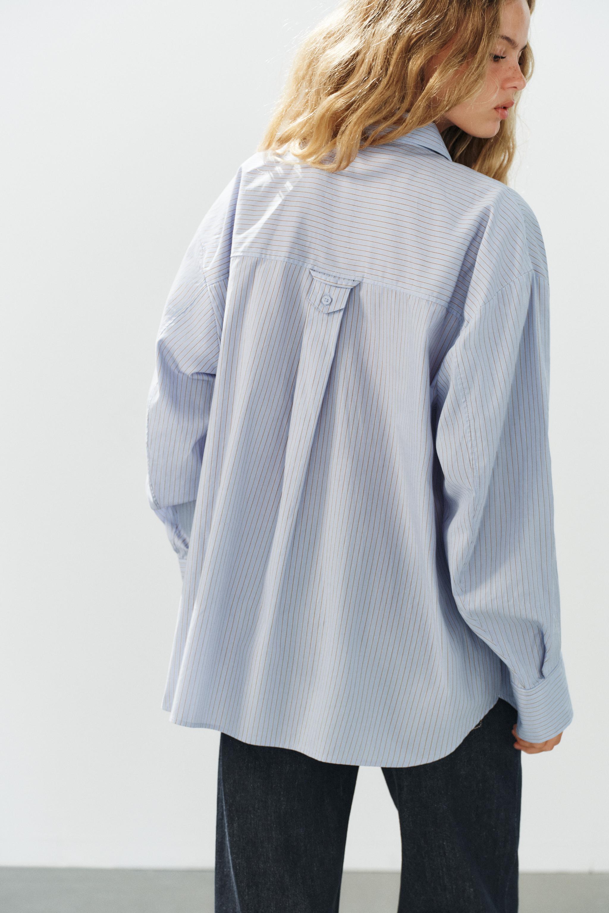 OVERSIZED STRIPED POCKET SHIRT