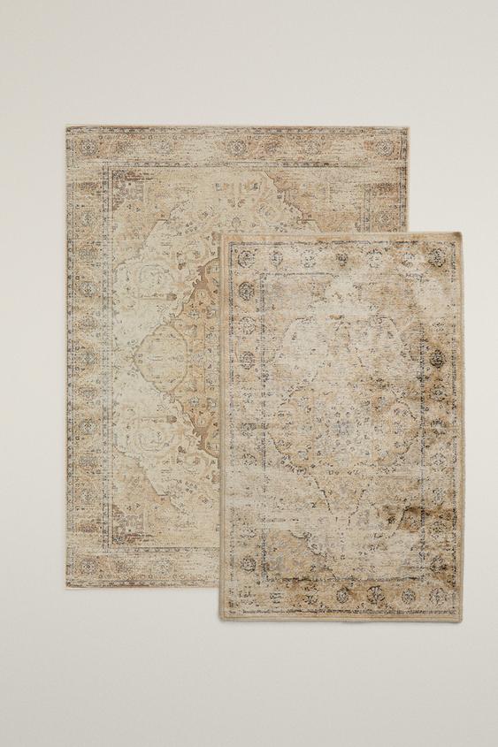 Zara VINTAGE-EFFECT RUG - Brown - Image 0