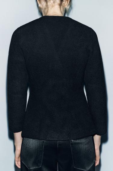 KNIT DOUBLE-BREASTED CARDIGAN - Black by Zara - Image 2