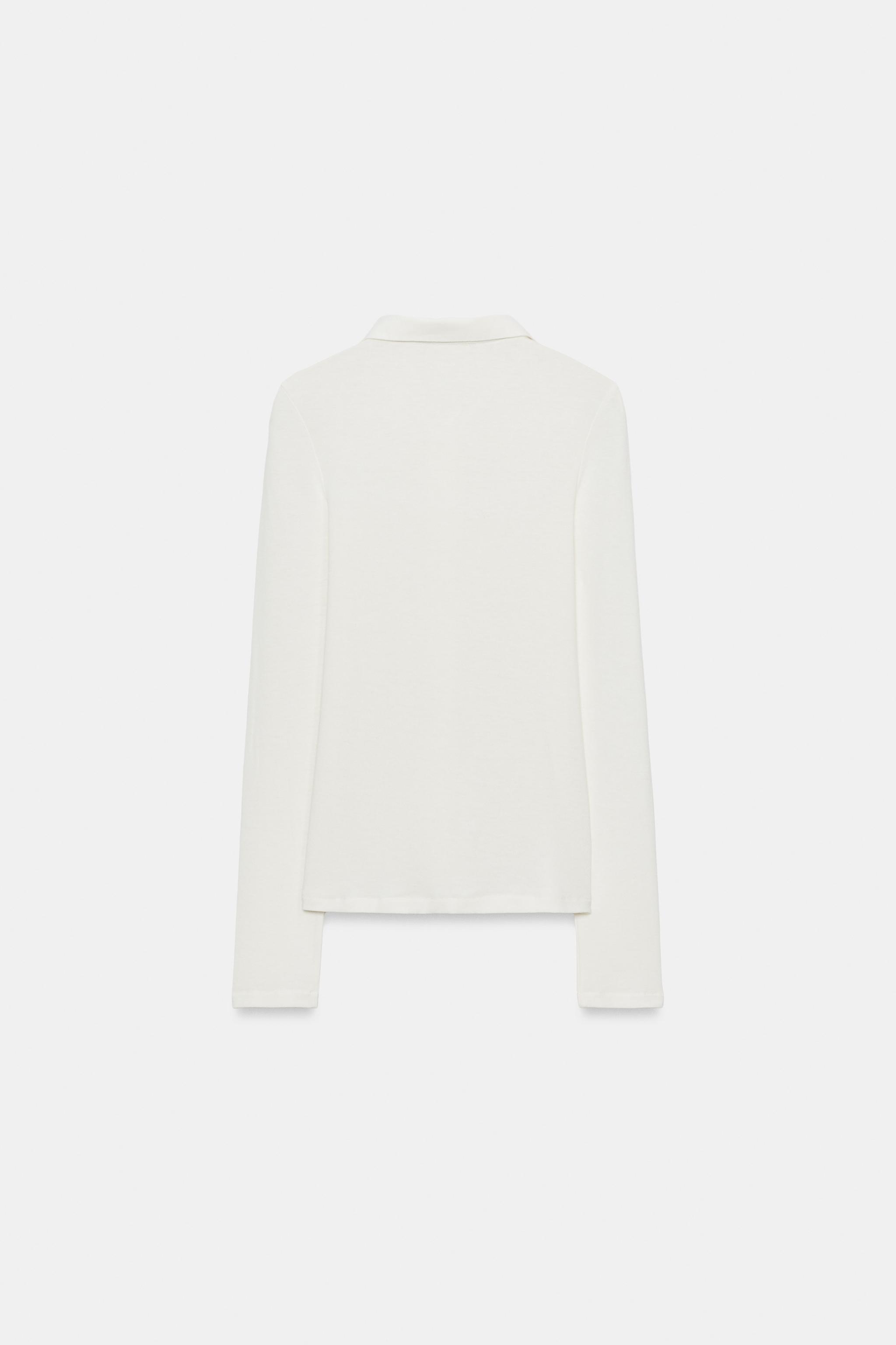 Женские топы Zara BUTTON-FRONT TOP — фото 6