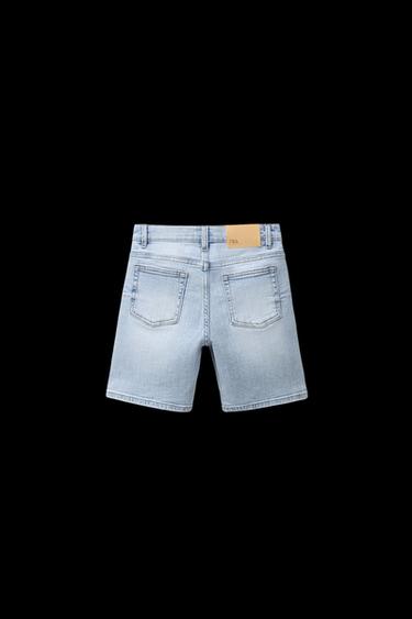 STRAIGHT DENIM BERMUDA SHORTS - Blue by Zara