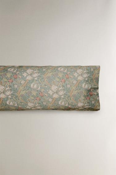 MORRIS & CO. COTTON SATEEN PILLOWCASE - Green by Zara - Image 4