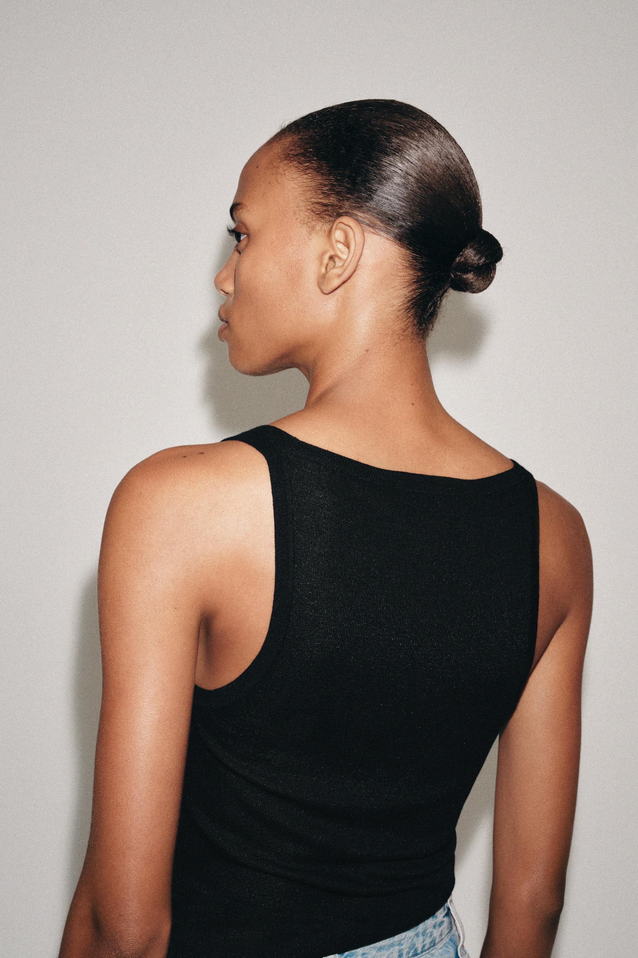 Zara SLEEVELESS FINE KNIT TOP — фото 3