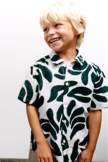 PRINTED SHIRT - Green by Zara