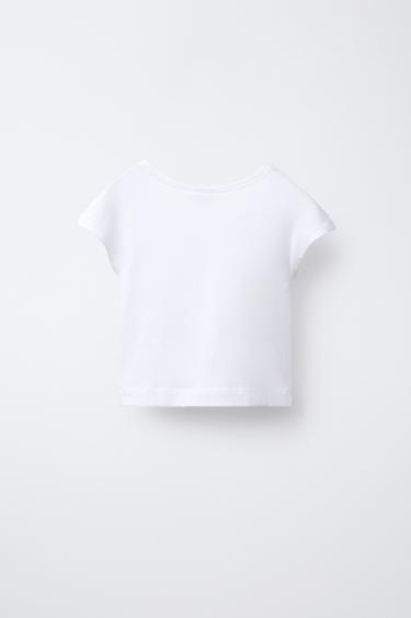 T-SHIRT WITH COTTON AND MODAL - White by Zara - Image 1