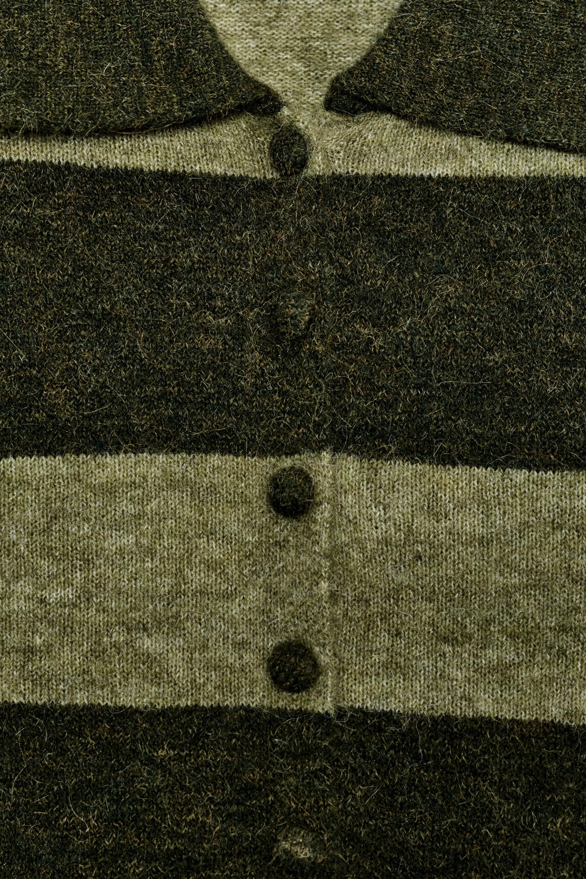 ÇİZGİLİ ÖRGÜ HIRKA - Görsel 8