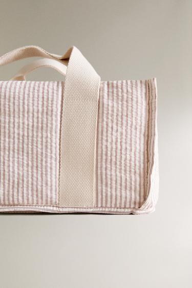 CHILDREN'S NAPPY CADDY WITH SQUARES AND HANDLES - Oyster-white by Zara - Image 4