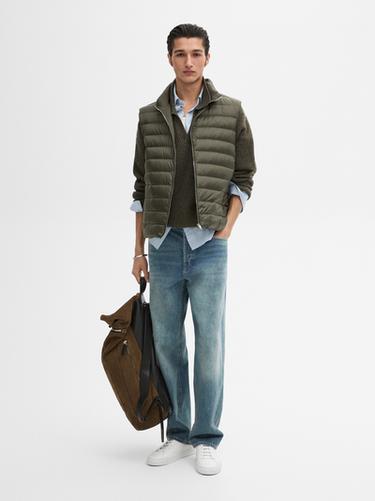 Doudoune sans manches pliante et légère - Kaki de Zara - Image 0