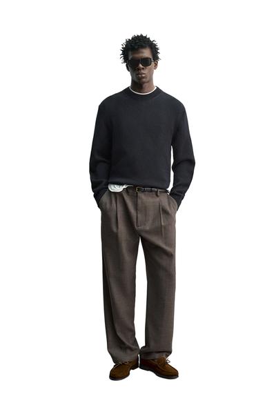 PANTALON AVEC LAINE À PLIS