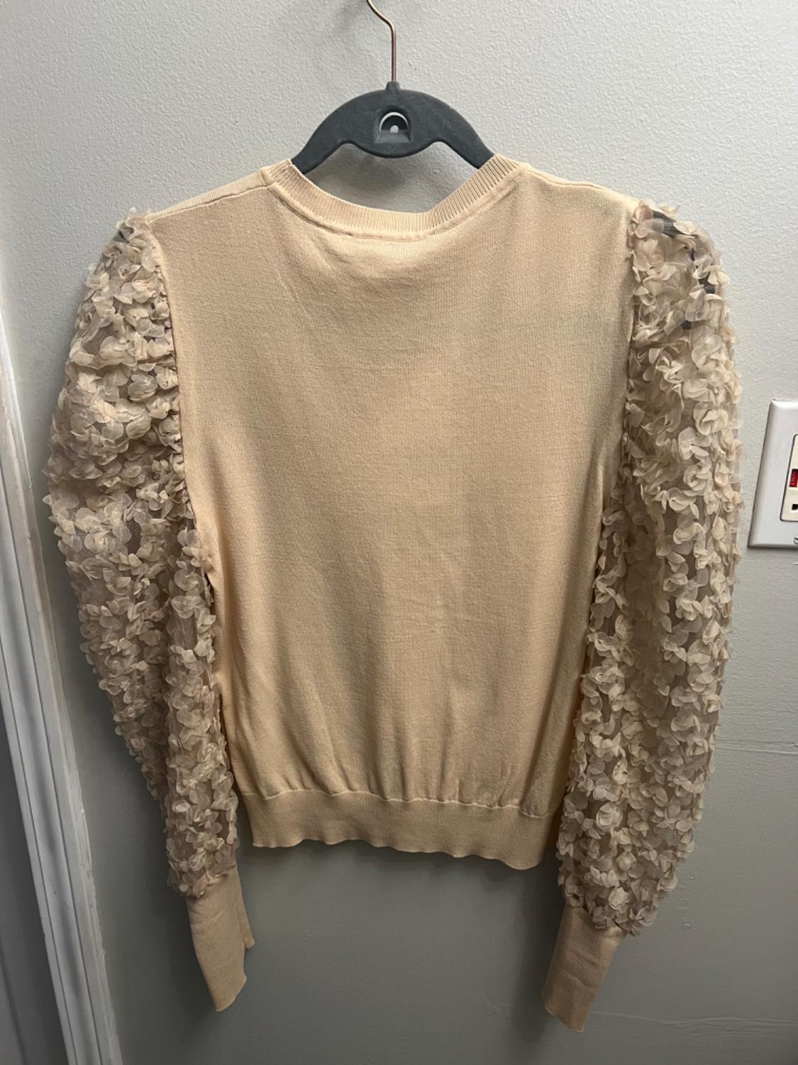 TULLE SLEEVE SWEATER - Image 2