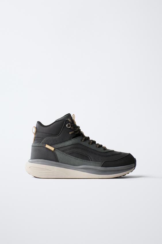 TECHNICAL HIGH TOP SNEAKERS Black ZARA Canada